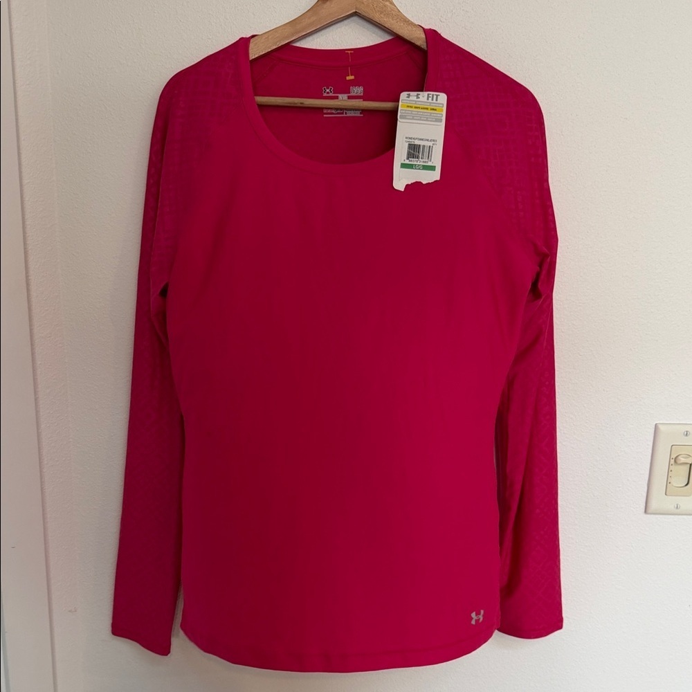 Under Armour Women's Long-Sleeve Crew Neck Top - Bright Pink